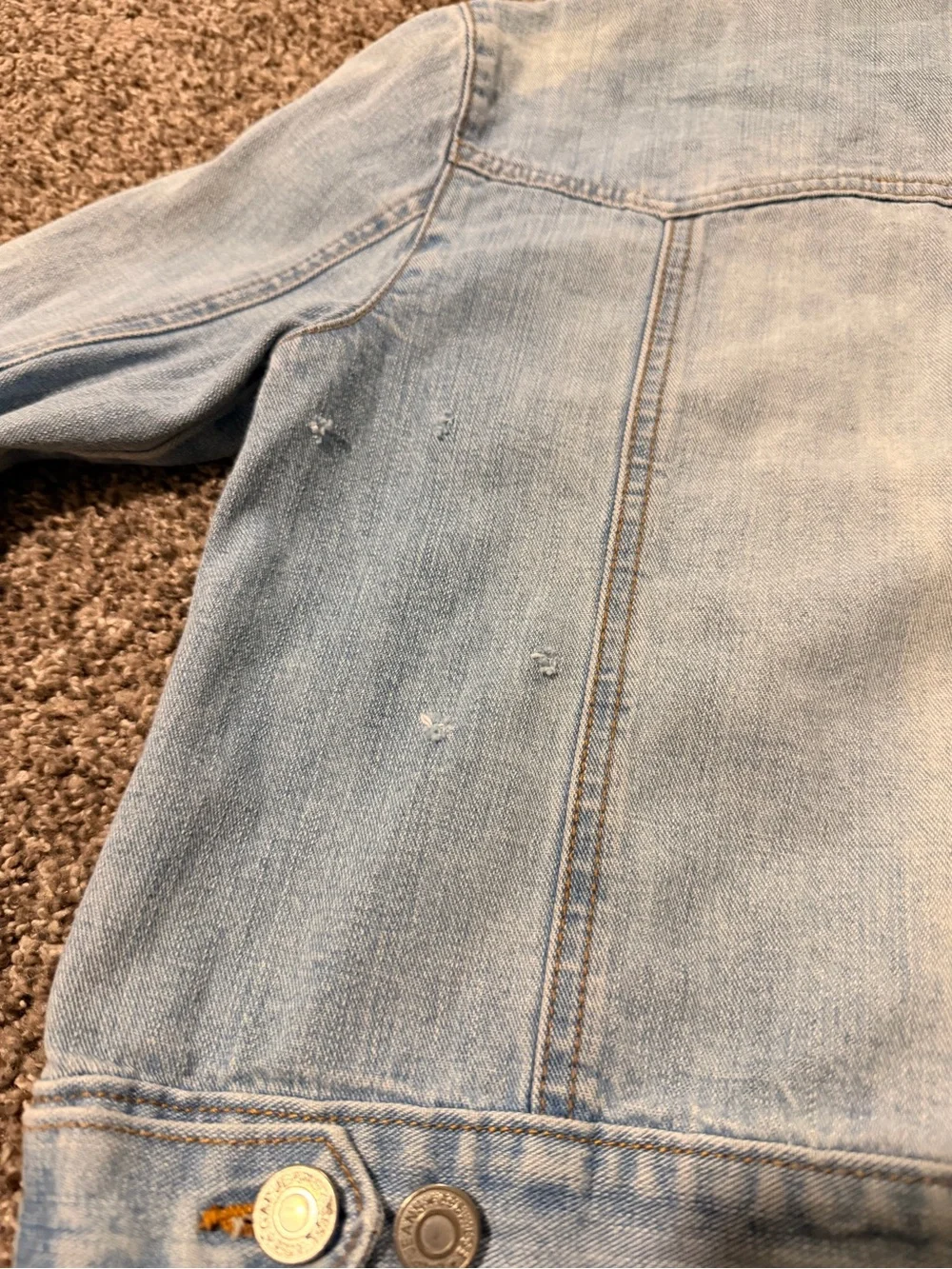 Girls Light Wash GAP Denim Jacket - Classic Blue